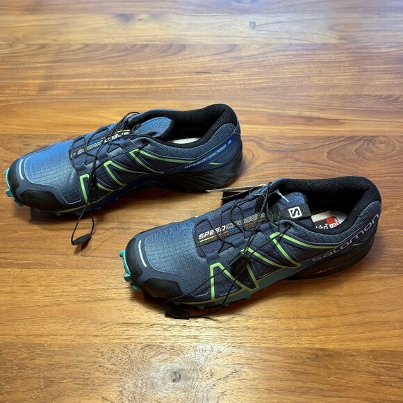 Salomon Women's Speedcross 4, Poseidon/Eggshell Blue/Black, 9.5 US - Picture 2 of 12